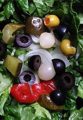 Black Olive and Onion Salad